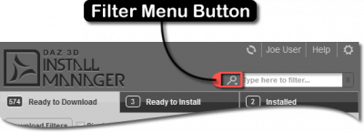 Filter Menu Button